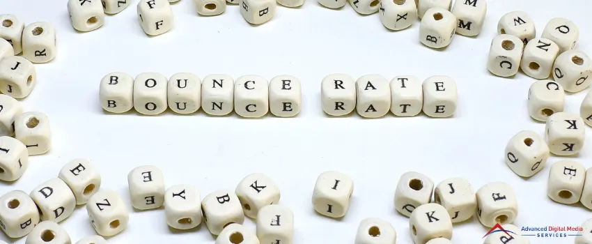 ADMS - Bounce rate spelled using white beads
