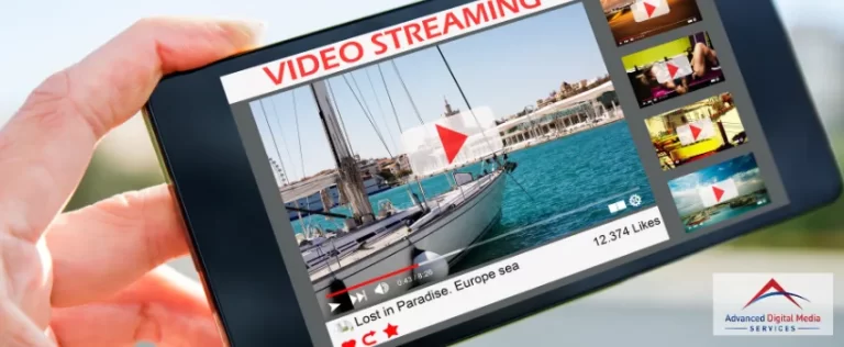 ADMS - Close-up shot of a video streaming platform