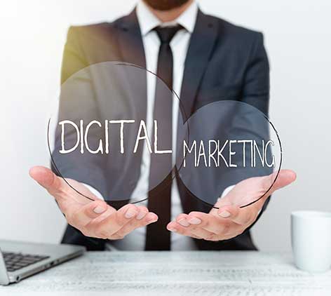 ADMS Conceptual caption Digital Marketing