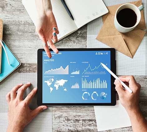 ADMS Digital Marketing Strategy Dashboard on the screen