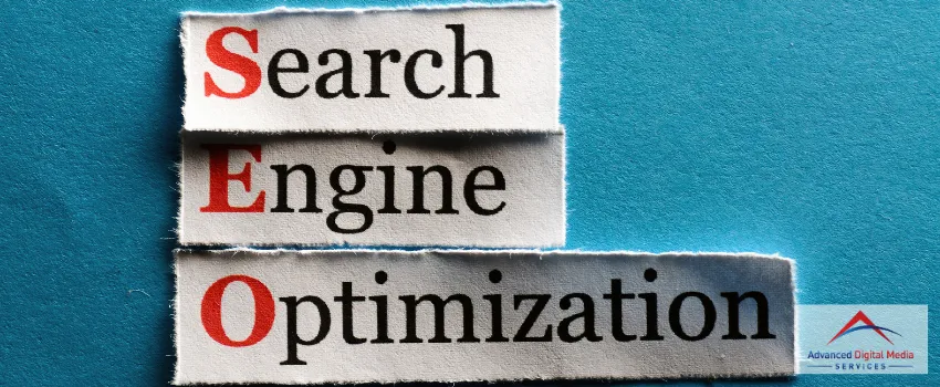 ADMS - Search Engine Optimization text on paper