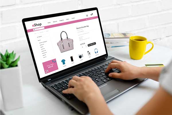 ADMS Shopping online through the ecommerce website concept