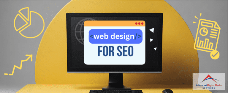 ADMS - Web design and SEO graphic