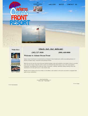 Adams Ocean Front Old Website