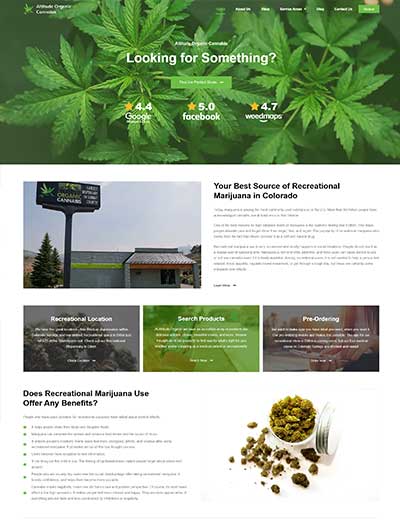 Altitude Organic Cannabis New Website