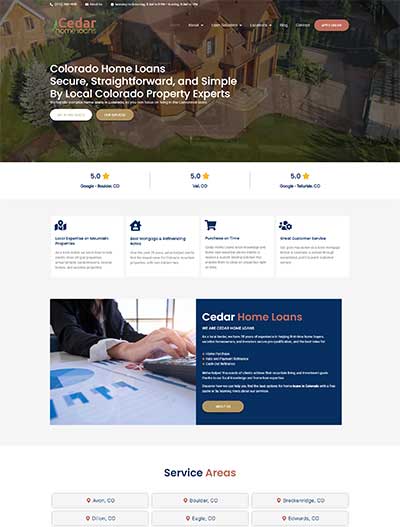 Cedar Home Loans New Website