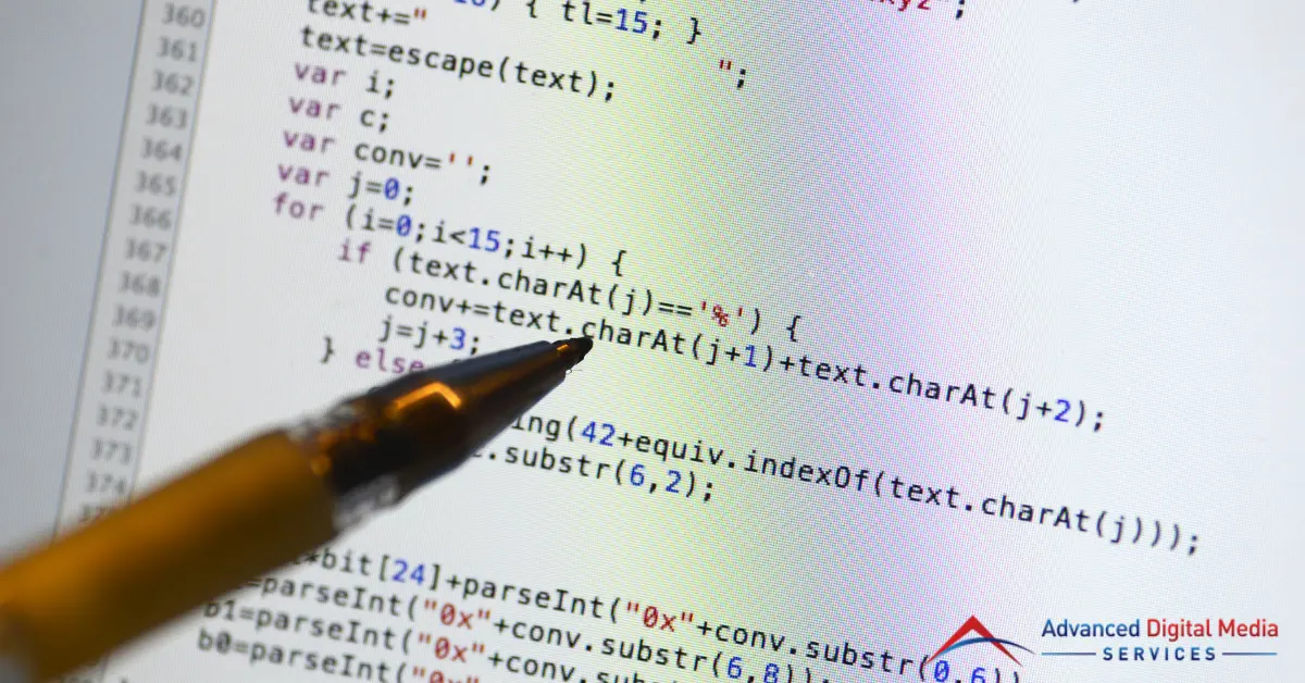 A programmer debugging a Javascript Code. | ADMS