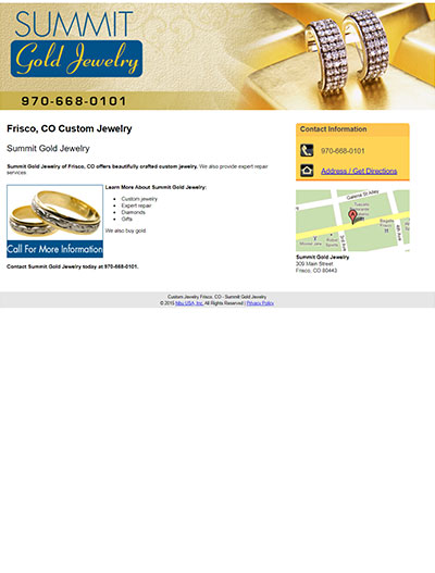 Summit Gold Jewelers Old Website