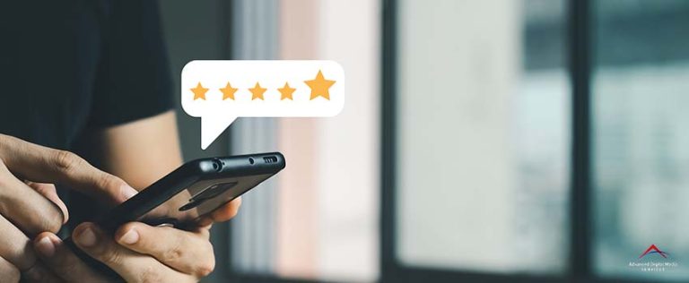 User give rating to service experience on online application